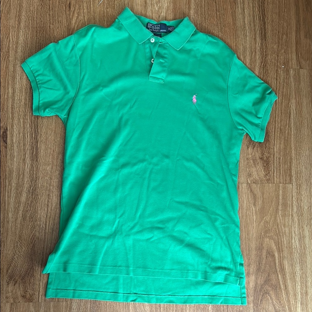 Polo by Ralph Lauren Green Pique Polo Shirt